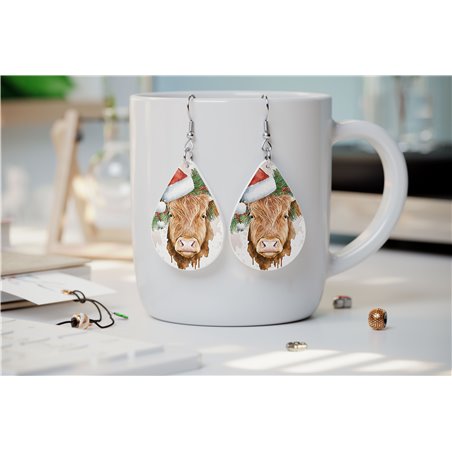 Teardrop Earrings - Highland Cattle - HCTDE(47)