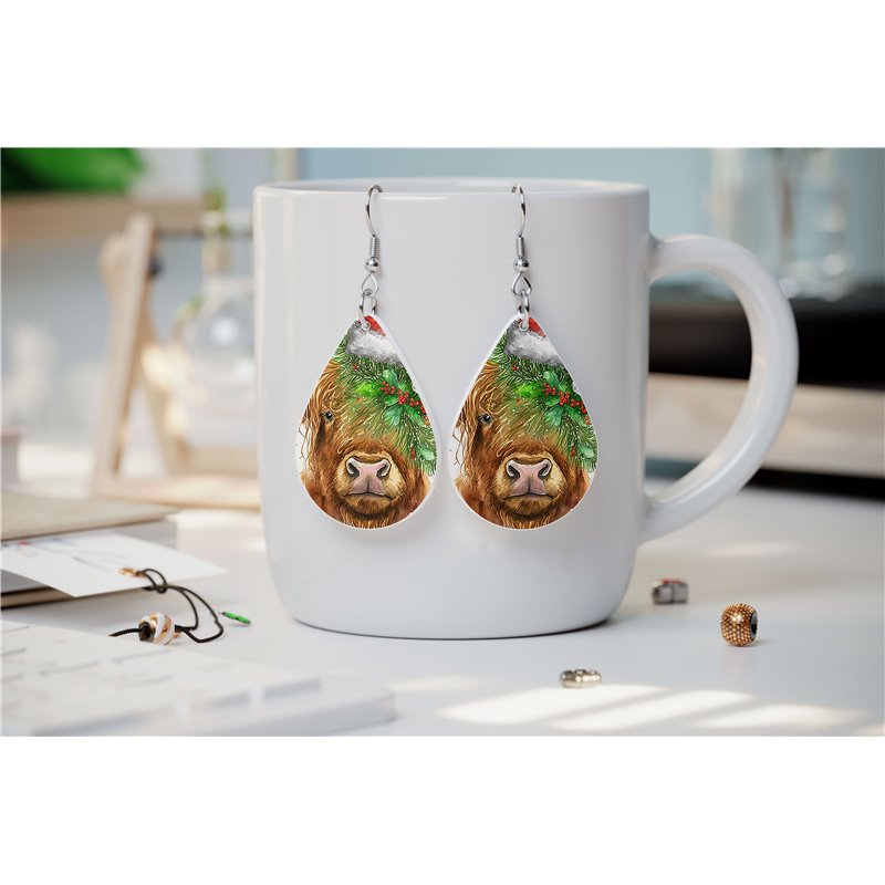 Teardrop Earrings - Highland Cattle - HCTDE(53)