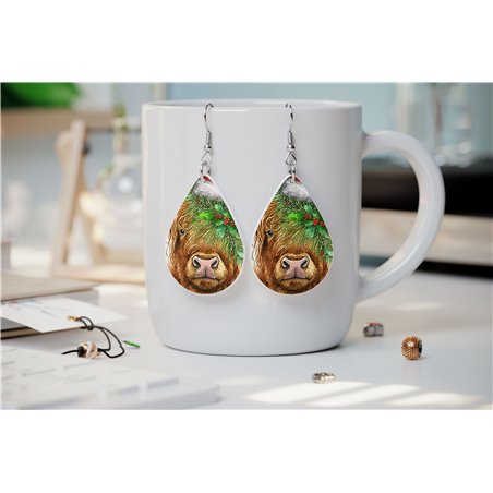 Teardrop Earrings - Highland Cattle - HCTDE(54)