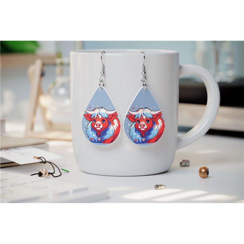 Teardrop Earrings - Highland Cattle - HCTDE(58)