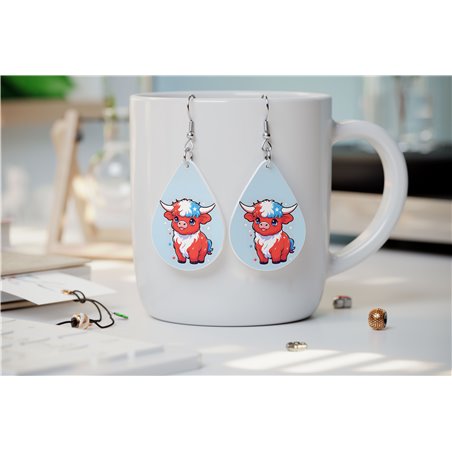 Teardrop Earrings - Highland Cattle - HCTDE(59)