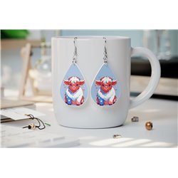 Teardrop Earrings - Highland Cattle - HCTDE(63)