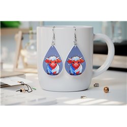 Teardrop Earrings - Highland Cattle - HCTDE(65)