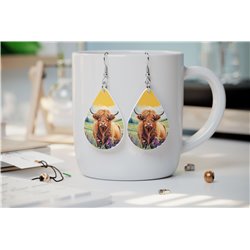 Teardrop Earrings - Highland Cattle - HCTDE(66)