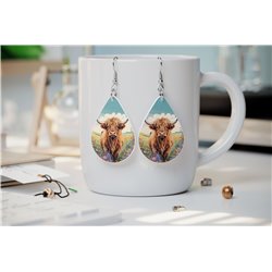 Teardrop Earrings - Highland Cattle - HCTDE(67)