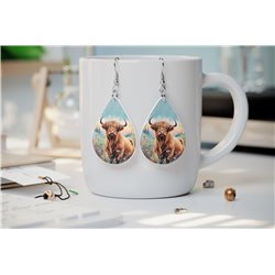 Teardrop Earrings - Highland Cattle - HCTDE(70)