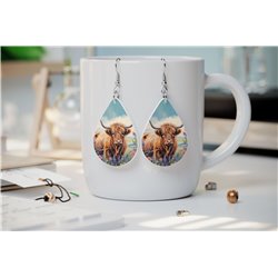 Teardrop Earrings - Highland Cattle - HCTDE(72)