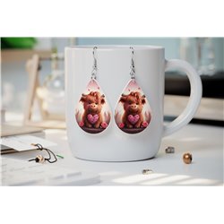 Teardrop Earrings - Highland Cattle - HCTDE(74)