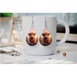 Teardrop Earrings - Highland Cattle - HCTDE(75)