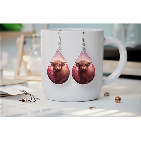 Teardrop Earrings - Highland Cattle - HCTDE(76)