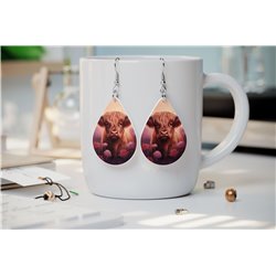 Teardrop Earrings - Highland Cattle - HCTDE(80)