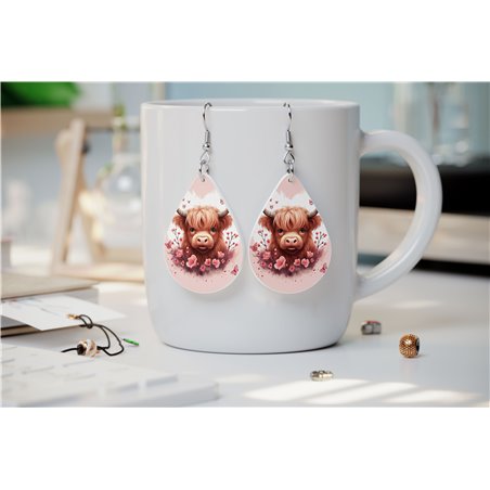 Teardrop Earrings - Highland Cattle - HCTDE(88)