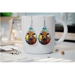 Teardrop Earrings - Highland Cattle - HCTDE(95)