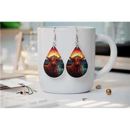 Teardrop Earrings - Highland Cattle - HCTDE(97)