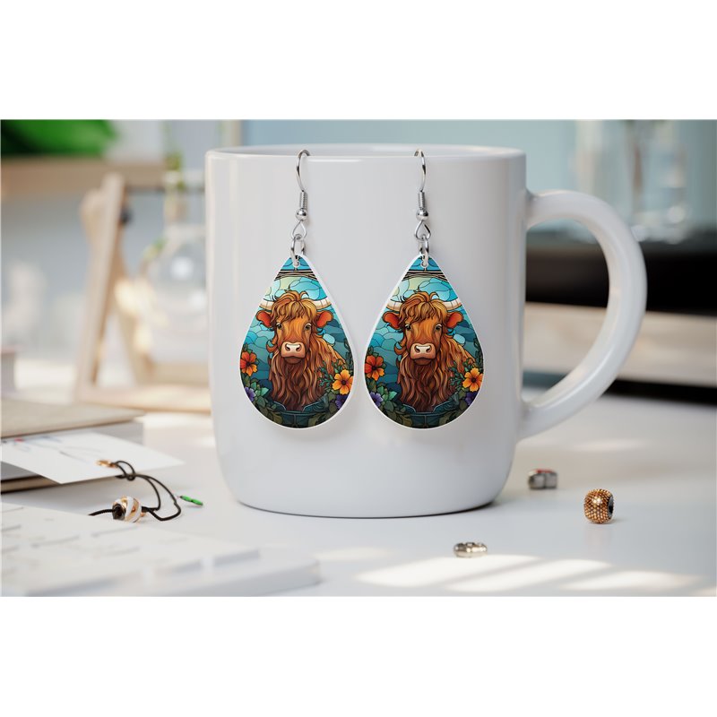 Teardrop Earrings - Highland Cattle - HCTDE(98)