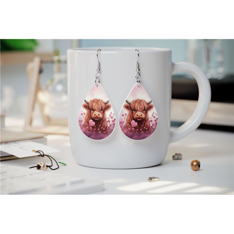 Teardrop Earrings - Highland Cattle - HCTDE(113)