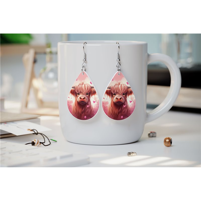 Teardrop Earrings - Highland Cattle - HCTDE(116)