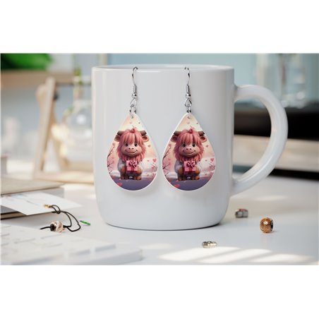 Teardrop Earrings - Highland Cattle - HCTDE(126)