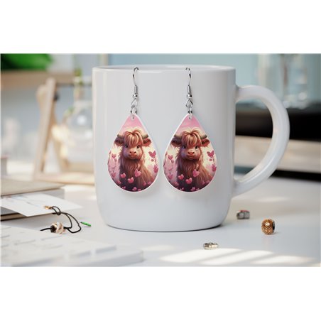 Teardrop Earrings - Highland Cattle - HCTDE(131)