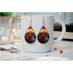 Teardrop Earrings - Highland Cattle - HCTDE(139)