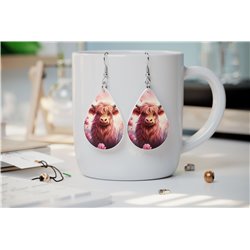 Teardrop Earrings - Highland Cattle - HCTDE(140)