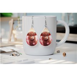 Teardrop Earrings - Highland Cattle - HCTDE(142)