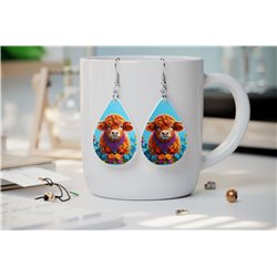 Teardrop Earrings - Highland Cattle - HCTDE(153)