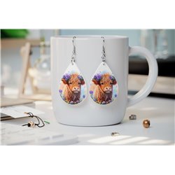 Teardrop Earrings - Highland Cattle - HCTDE(171)