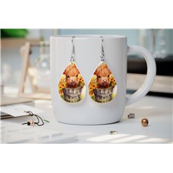 Teardrop Earrings - Highland Cattle - HCTDE(180)