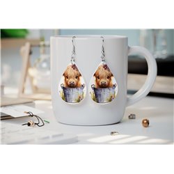 Teardrop Earrings - Highland Cattle - HCTDE(181)