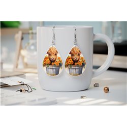 Teardrop Earrings - Highland Cattle - HCTDE(182)