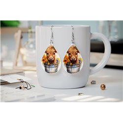 Teardrop Earrings - Highland Cattle - HCTDE(183)