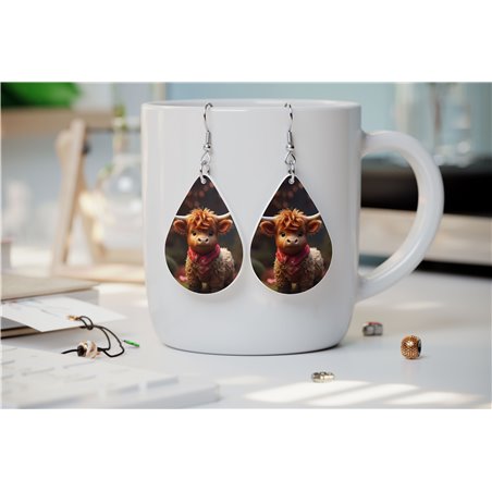 Teardrop Earrings - Highland Cattle - HCTDE(205)