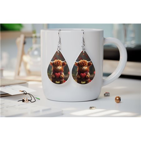 Teardrop Earrings - Highland Cattle - HCTDE(209)