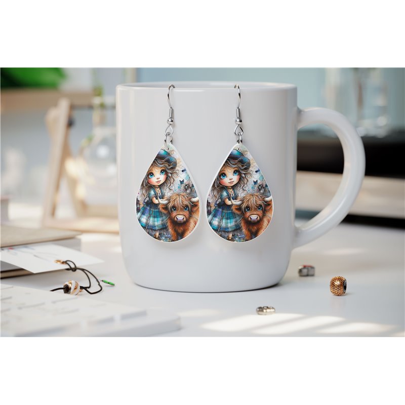 Teardrop Earrings - Highland Cattle - HCTDE(212)