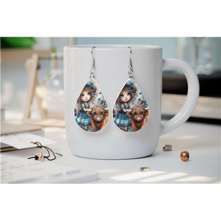 Teardrop Earrings - Highland Cattle - HCTDE(212)