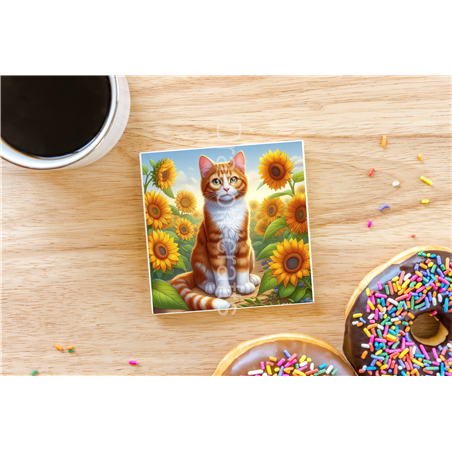 CERAMIC TILE COASTER/ TRIVET  - GIN(19)