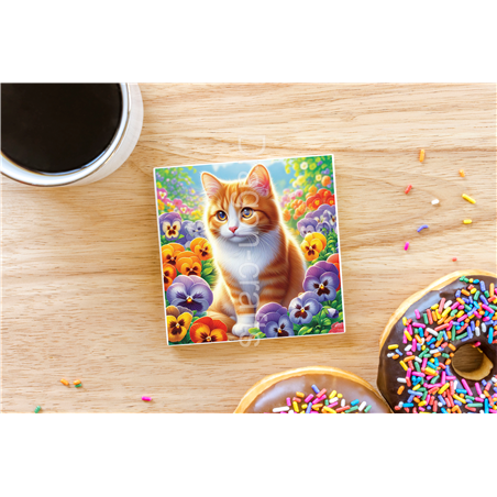 CERAMIC TILE COASTER/ TRIVET  - GIN(22)