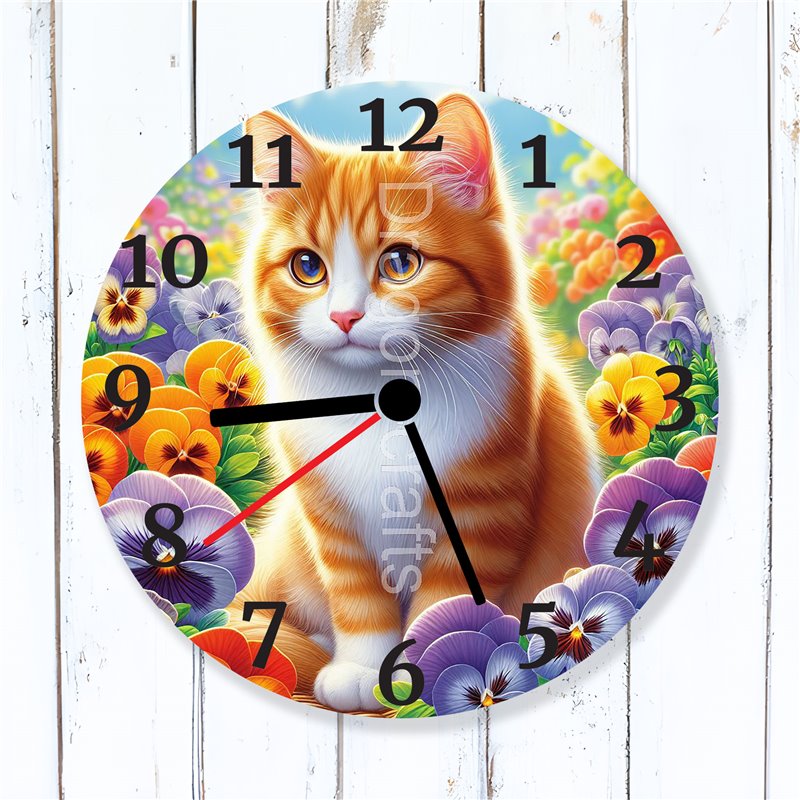 Glass Wall Clock - GIN(14)