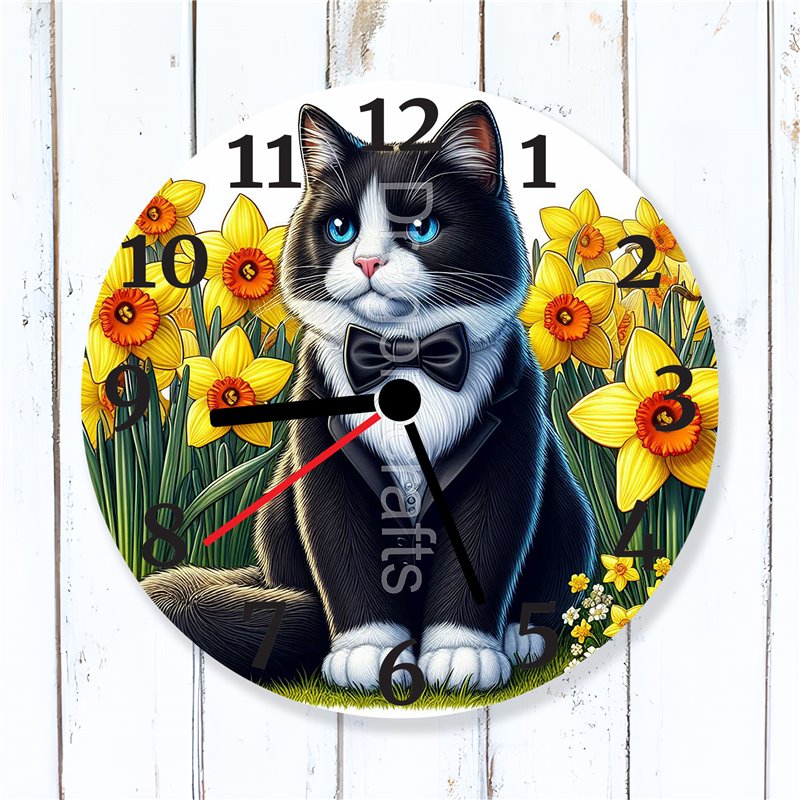 Glass Wall Clock - TUX(1)