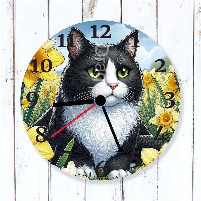 Glass Wall Clock - TUX(2)