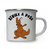10oz White Enamel Mug - Strike a pose 35