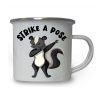 10oz White Enamel Mug - Strike a pose 30