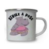 10oz White Enamel Mug - Strike a pose 29