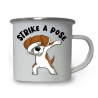 10oz White Enamel Mug - Strike a pose 28