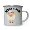 10oz White Enamel Mug - Strike a pose 26