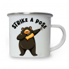 10oz White Enamel Mug - Strike a pose 20
