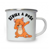 10oz White Enamel Mug - Strike a pose 19