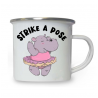 10oz White Enamel Mug - Strike a pose 18