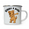 10oz White Enamel Mug - Strike a pose 17